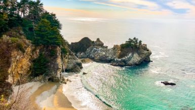 McWay Falls and the California coast along highway 1