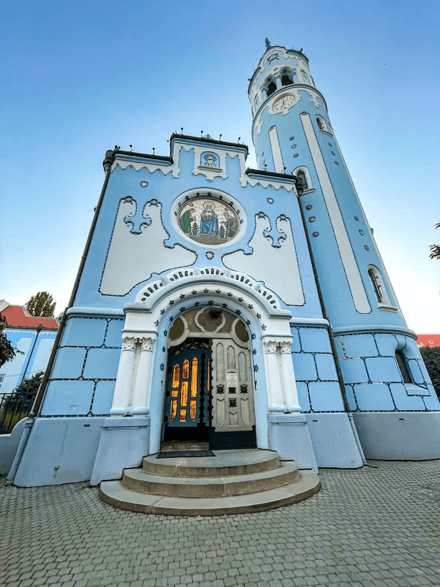 blue church in Bratislava