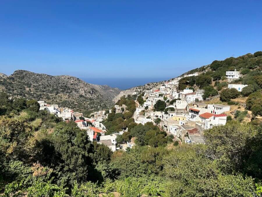 Koronos mountain village on Naxos island